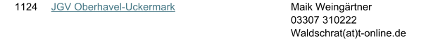 1124 JGV Oberhavel-Uckermark Maik Weing�rtner 03307 310222 Waldschrat(at)t-online.de
