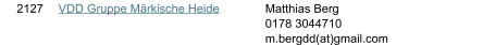 2127 VDD Gruppe M�rkische Heide Matthias Berg 0178 3044710 m.bergdd(at)gmail.com